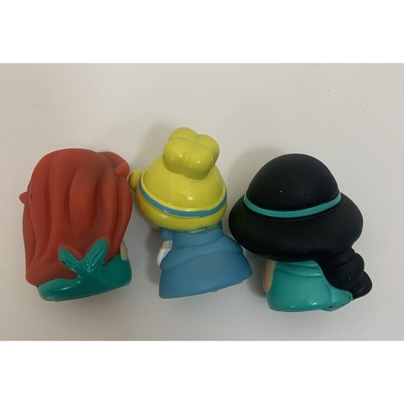 Set of 3 Disney Princess Finger Puppets Bath Toy Ariel Jasmine Cinderella - Picture 2 of 5